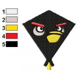 Black Kite Angry Birds Embroidery Design